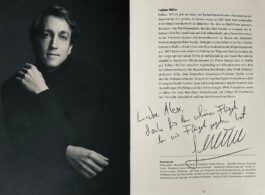 Künstlerkarte Fabian Müller mit Unterschrift